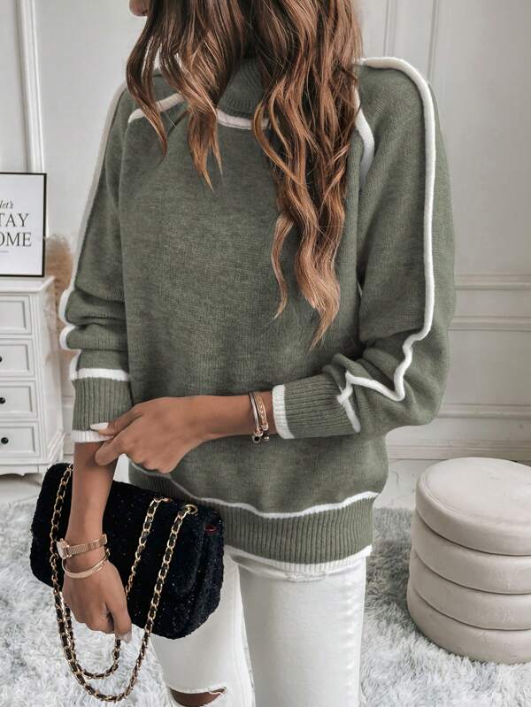 Relaxed Turtleneck Sweater for Women