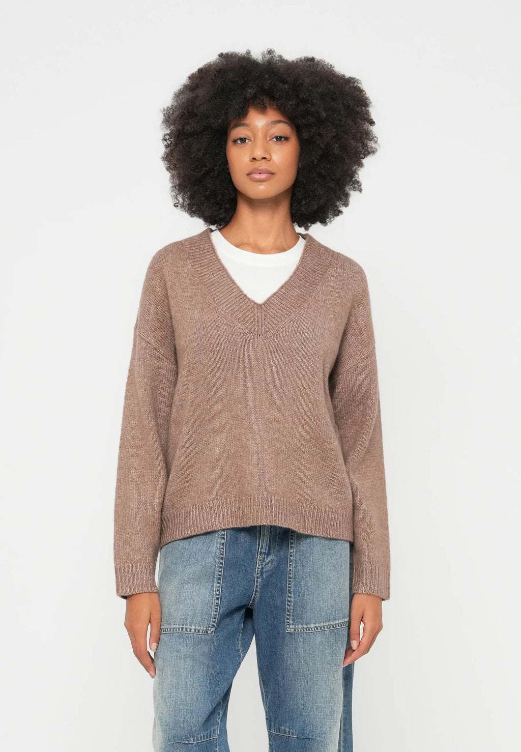 Soft V-Neck Knit Jumper for Women