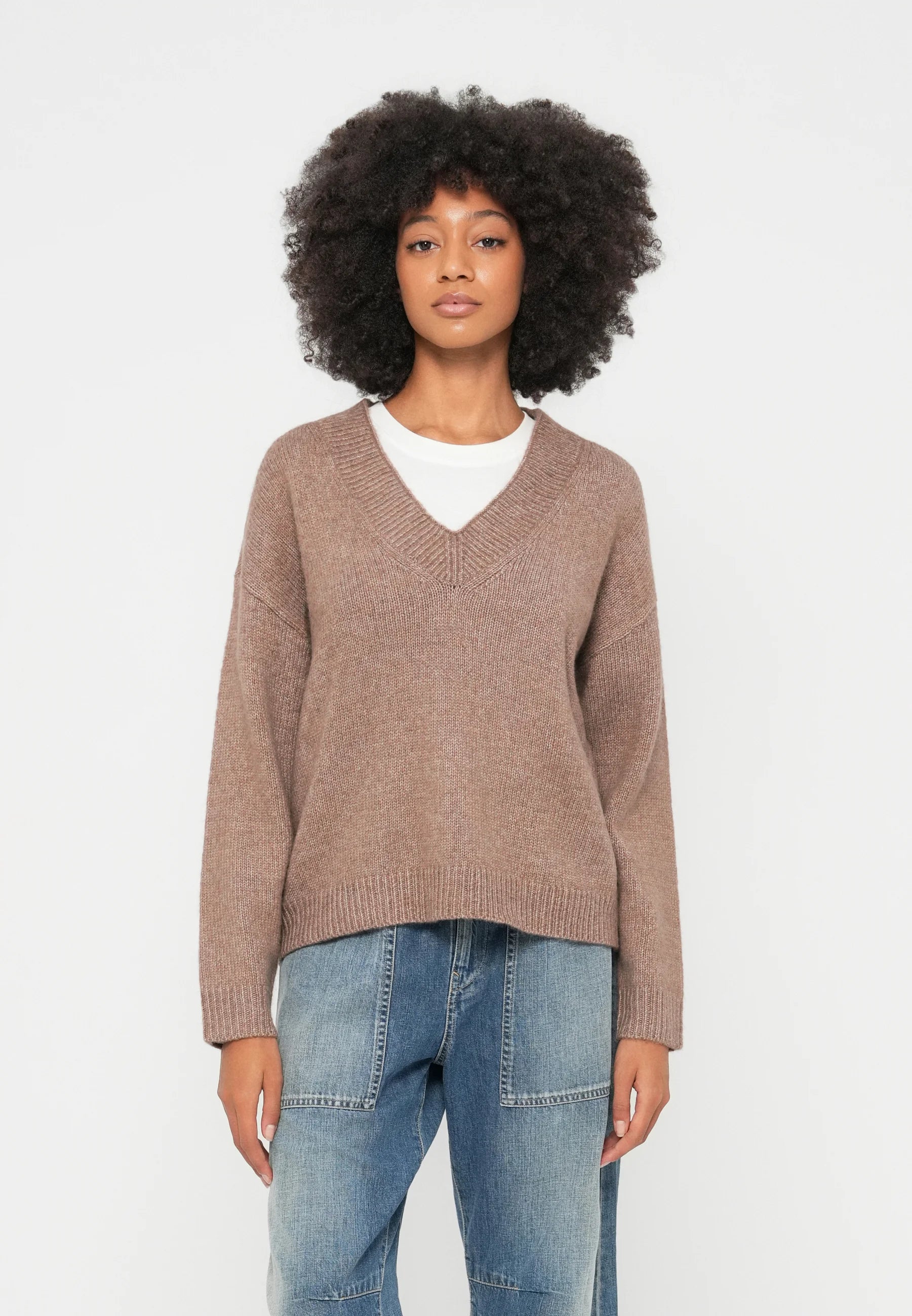 Soft V-Neck Knit Jumper for Women
