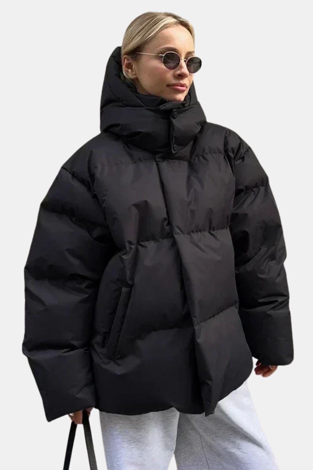 Oversized Hooded Puffer Winter Coat for Women