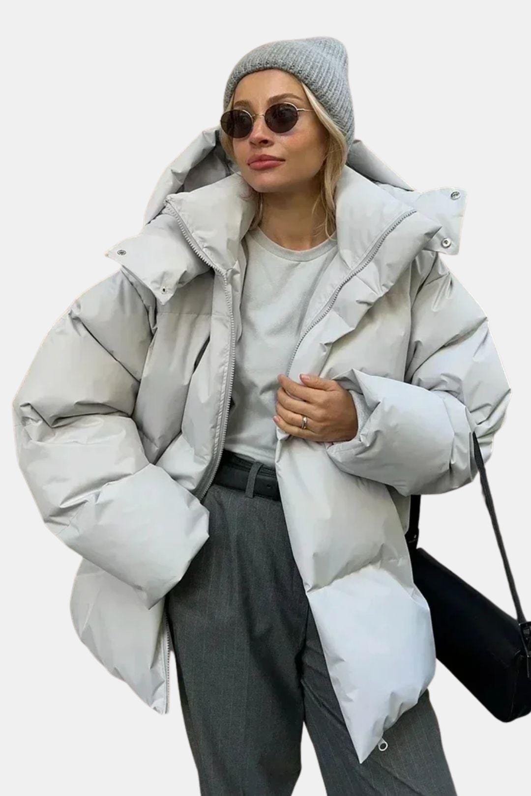 Oversized Hooded Puffer Winter Coat for Women