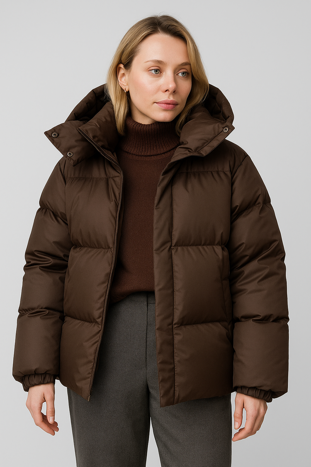 Oversized Hooded Puffer Winter Coat for Women