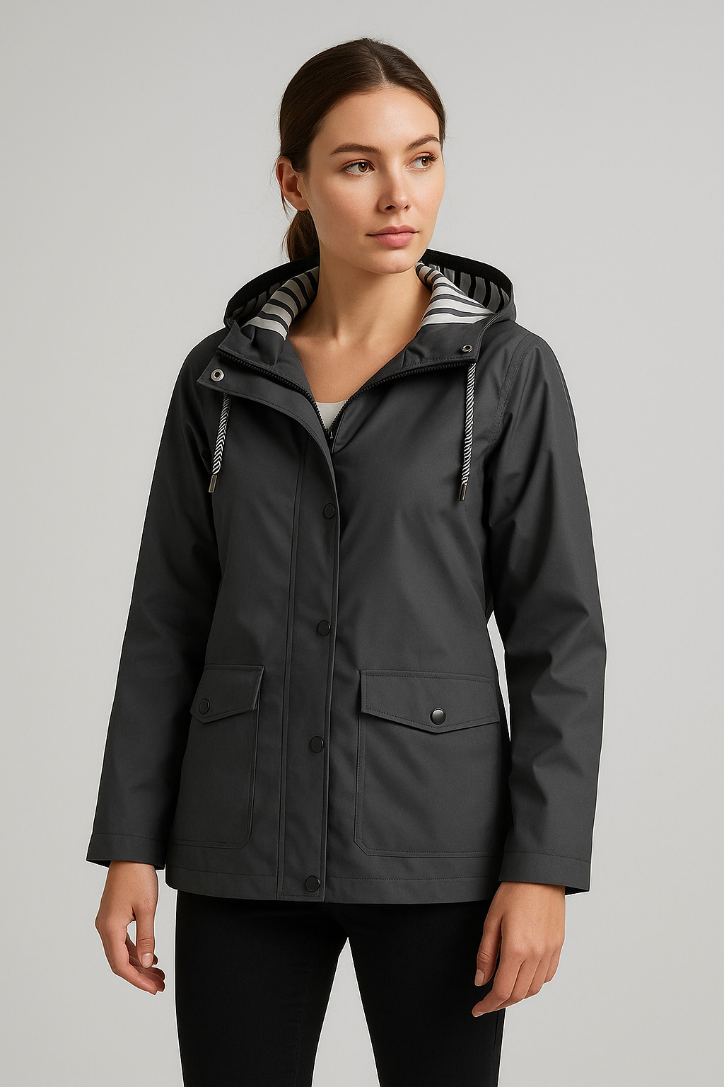 Waterproof Windbreaker Jacket with Hood for Women