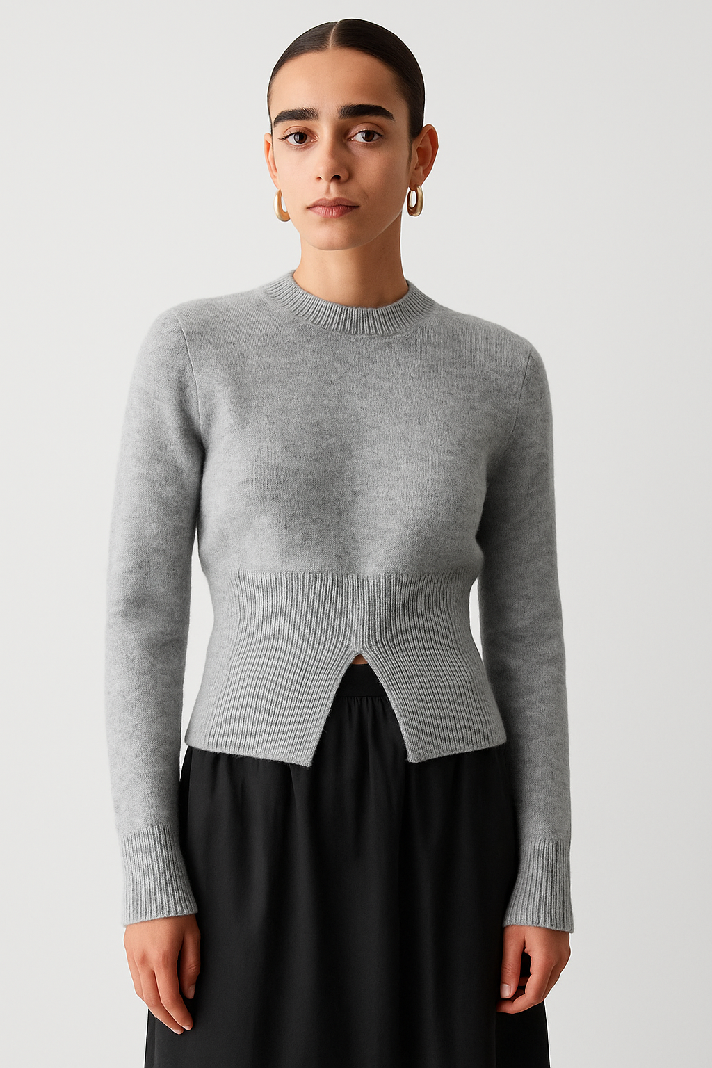 Half-Zip Fuzzy Sweater for Women