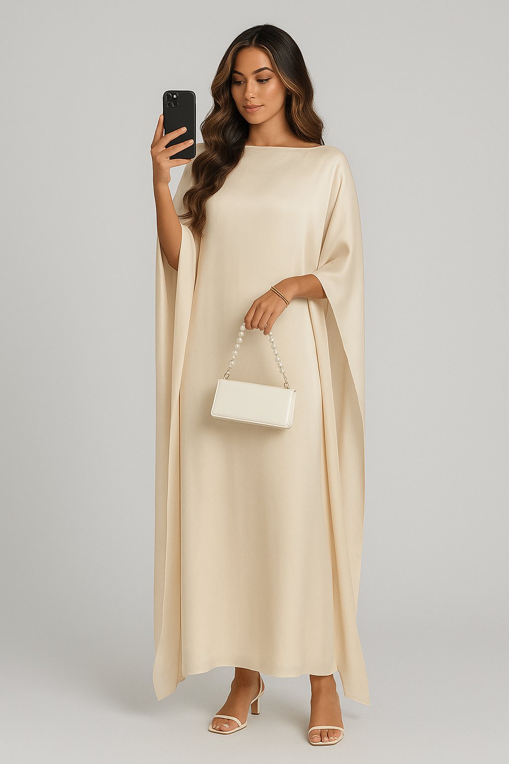Draped Sleeve Maxi Dress for Women
