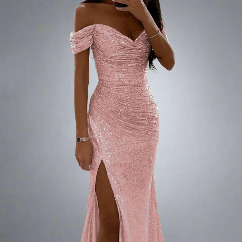 Off-Shoulder Sequin Maxi Dress for Women