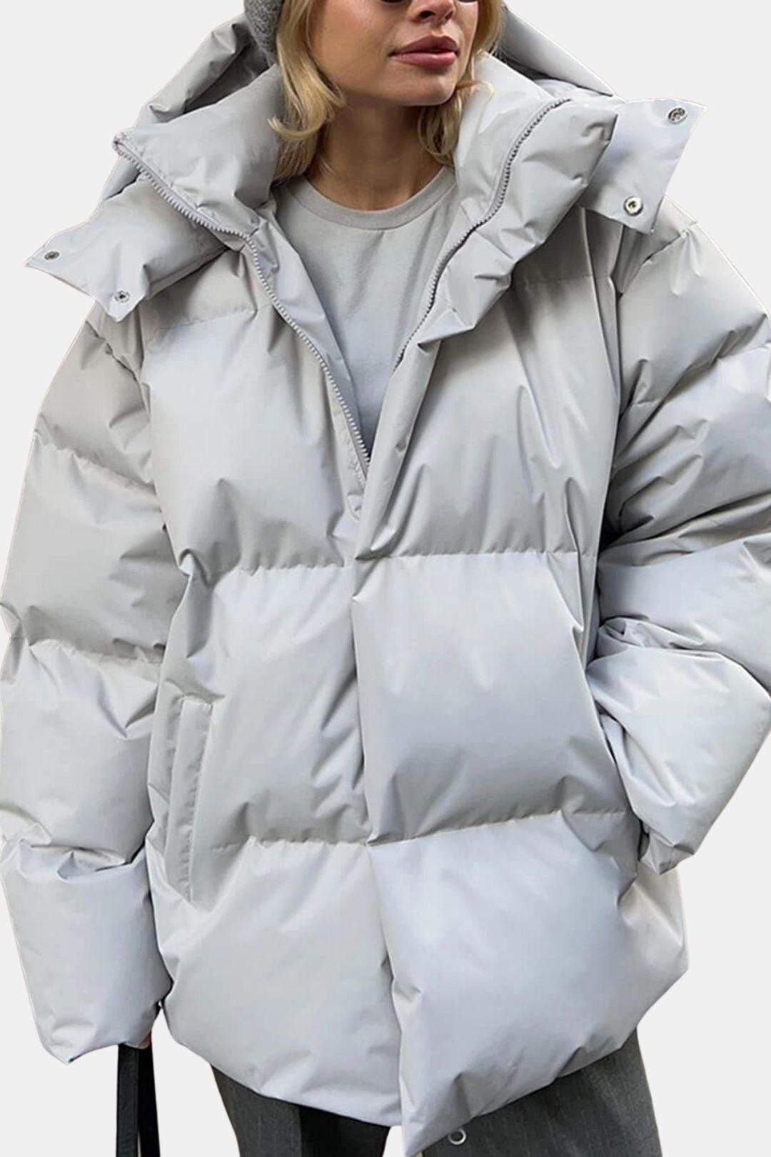Oversized Hooded Puffer Jacket for Women