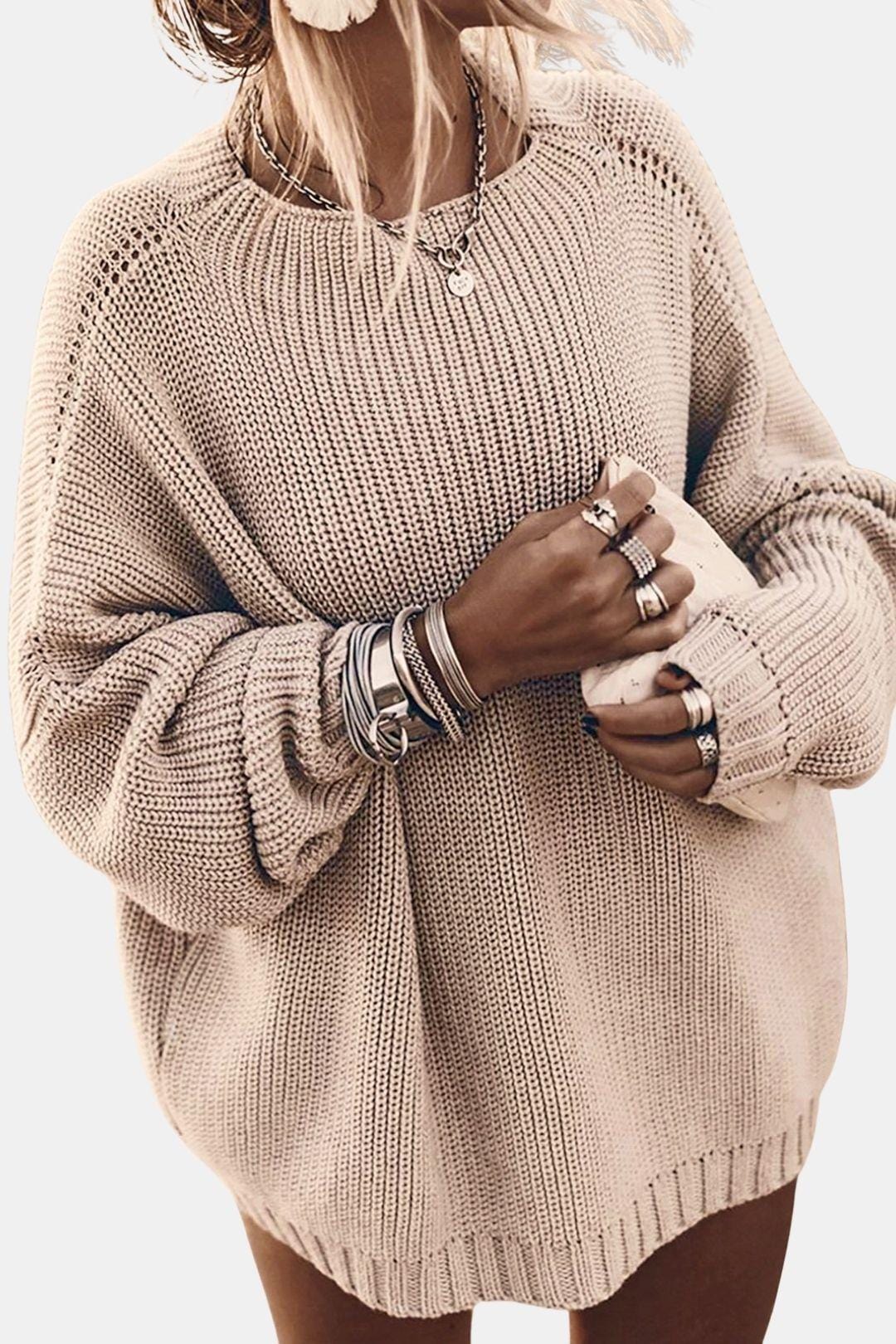 Classic Oversized Knit Sweater for Women