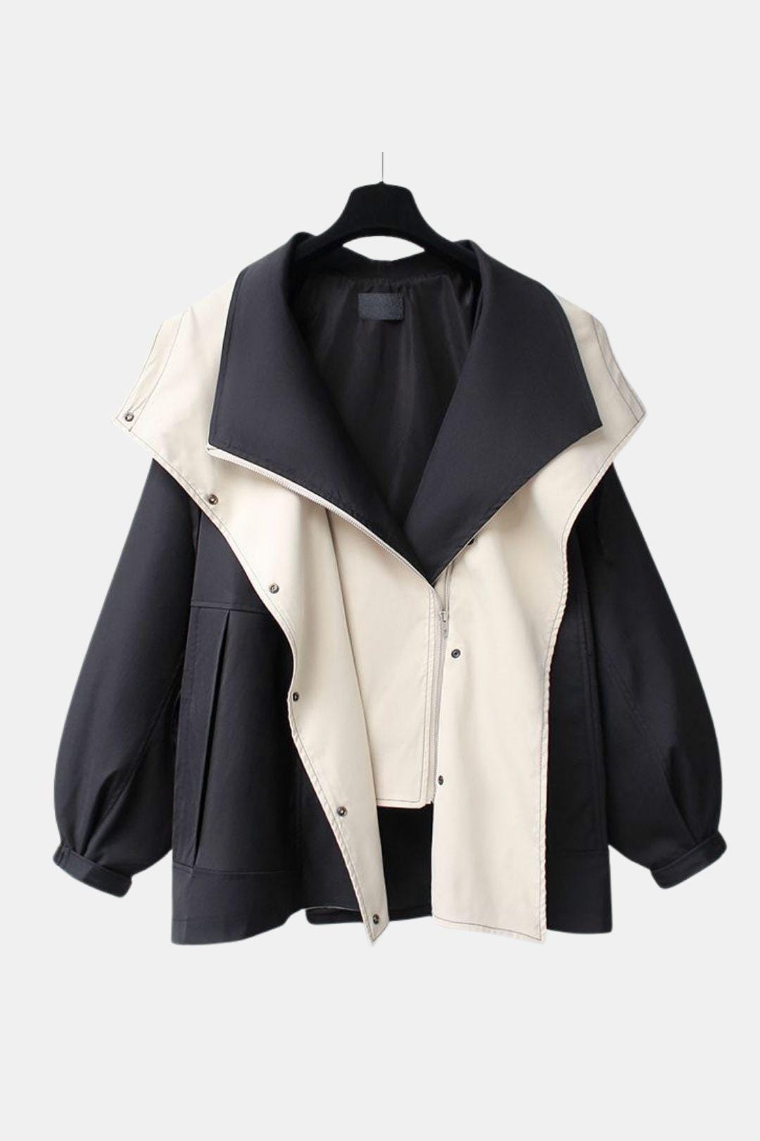 Waterproof Hooded Windbreaker Jacket with Drawcord Waist for Women