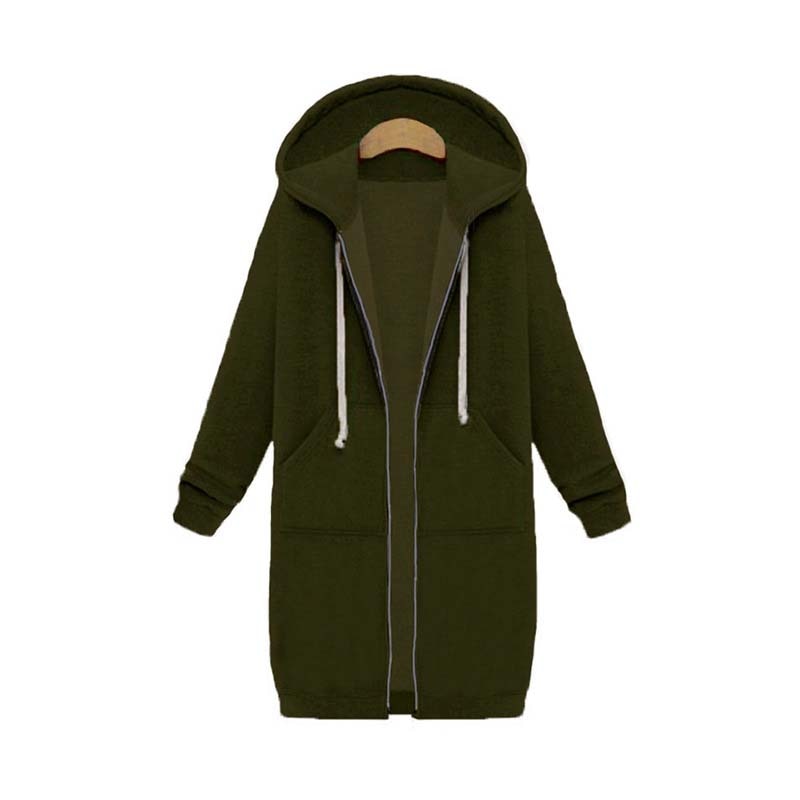 Longline Zip Hoodie for Women