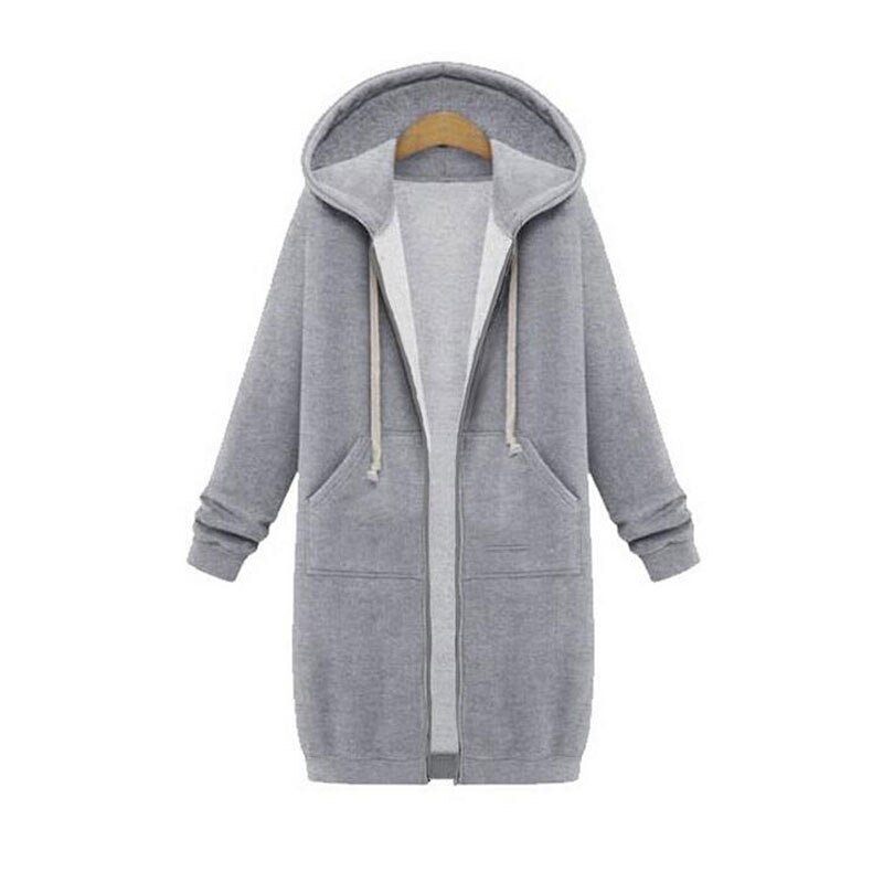 Longline Zip Hoodie for Women