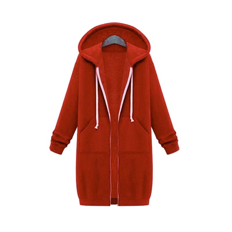 Longline Zip Hoodie for Women