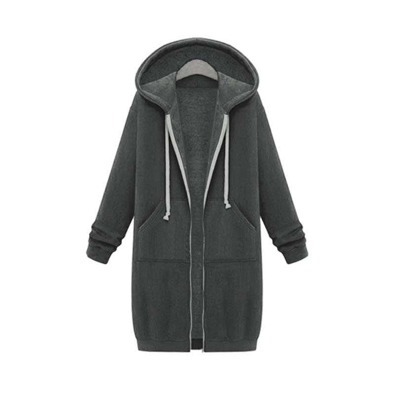 Longline Zip Hoodie for Women