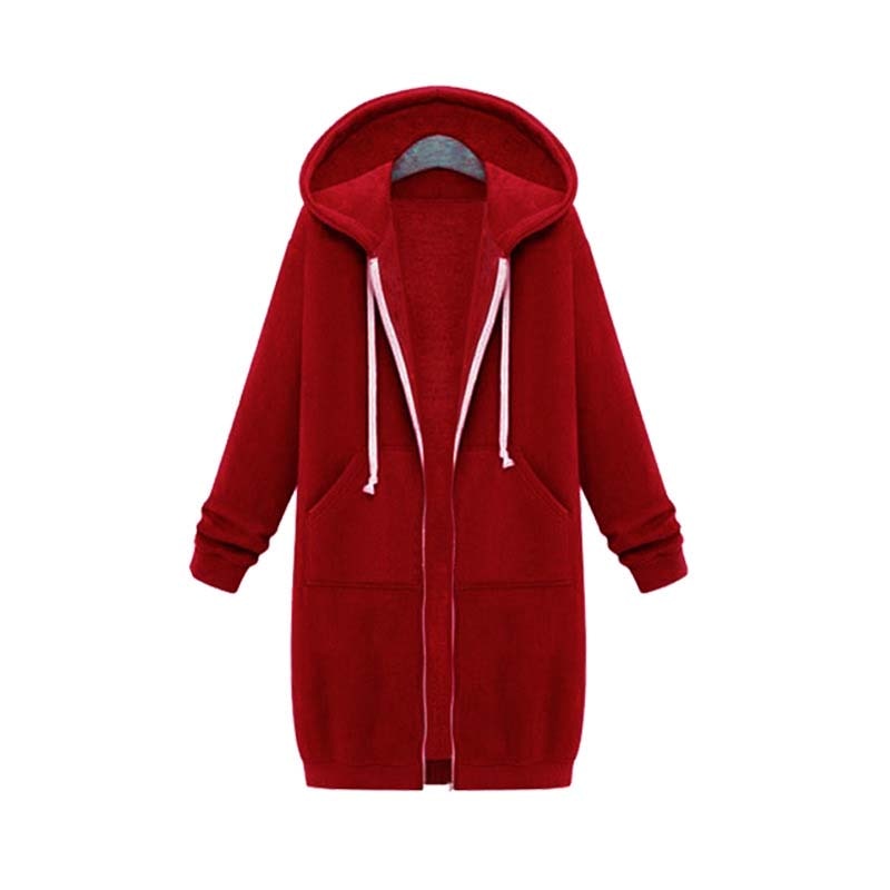 Longline Zip Hoodie for Women