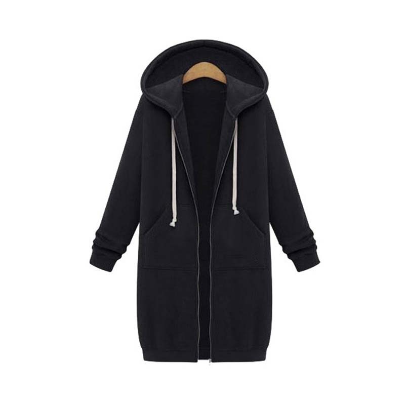 Longline Zip Hoodie for Women