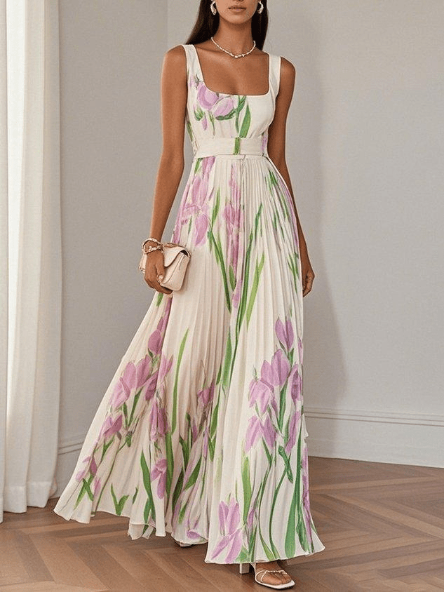 Sleeveless Chiffon Maxi Dress for Women
