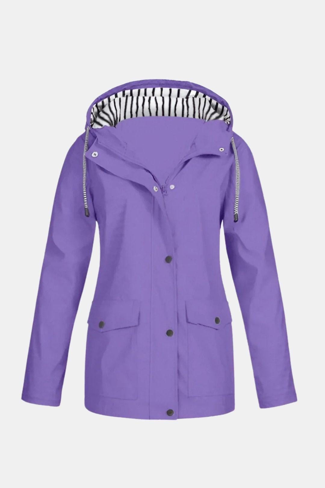 Waterproof Windbreaker Jacket with Hood for Women