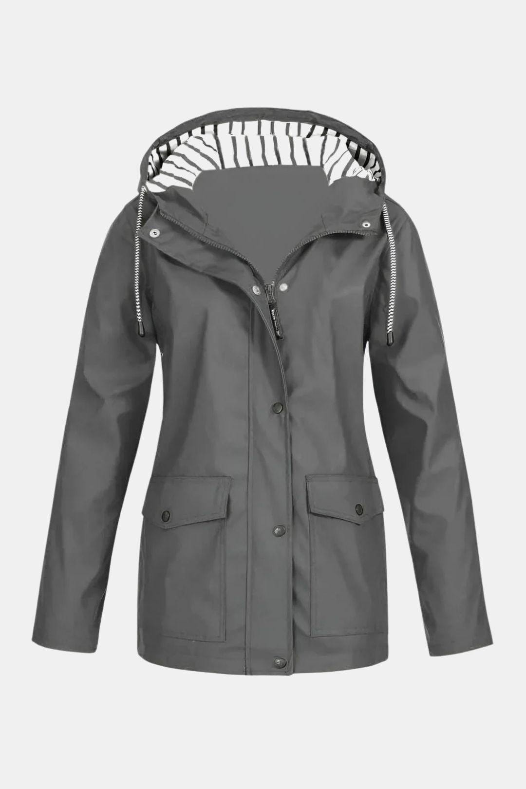 Waterproof Windbreaker Jacket with Hood for Women
