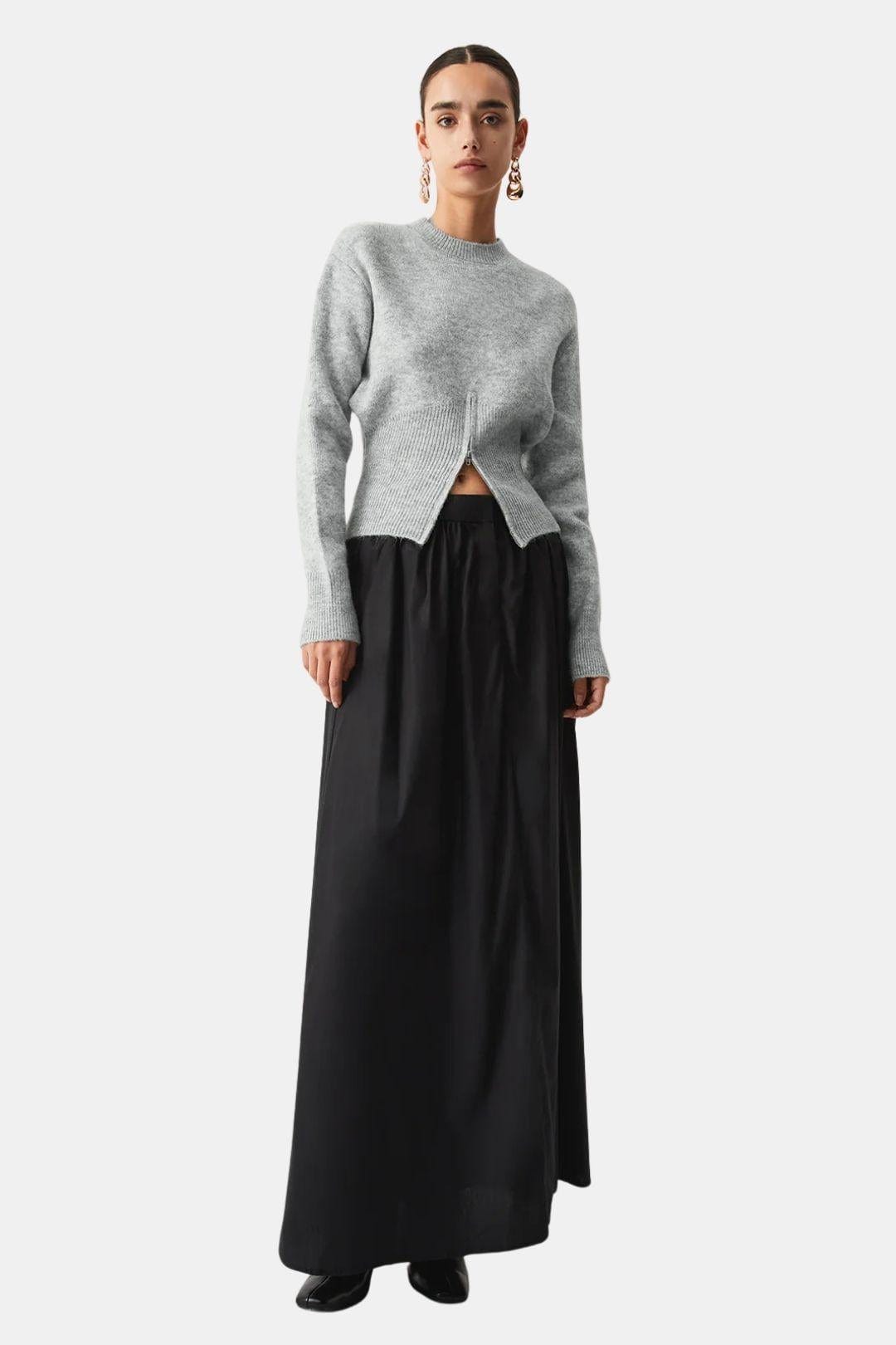 Half-Zip Fuzzy Sweater for Women