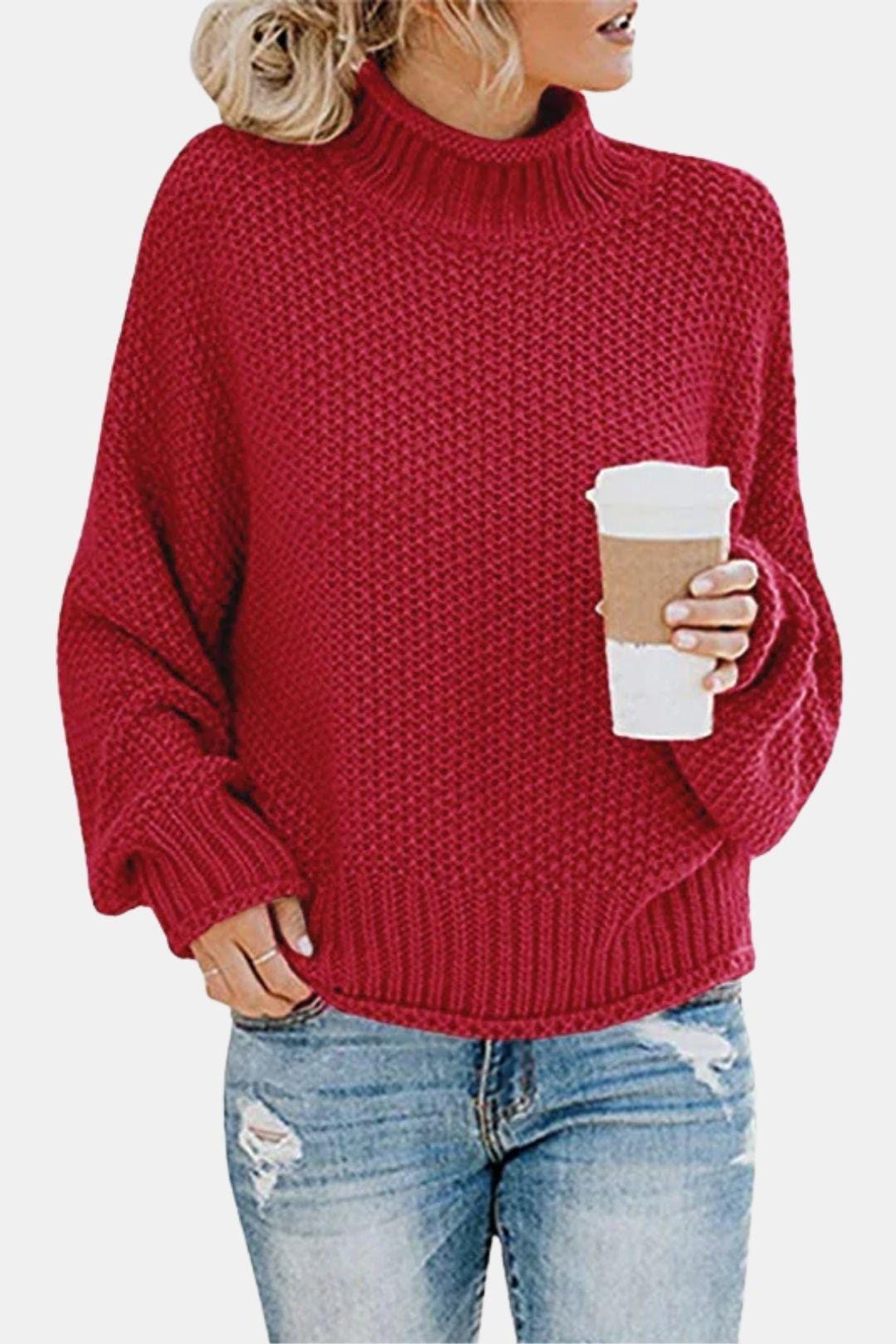 Chunky Turtleneck Sweater for Women