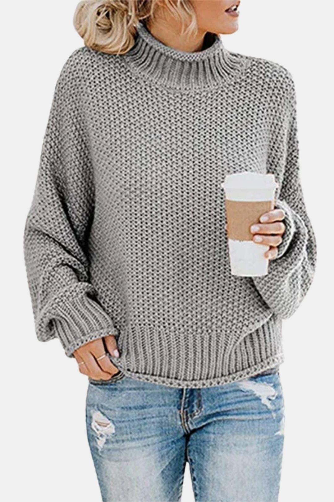 Chunky Turtleneck Sweater for Women