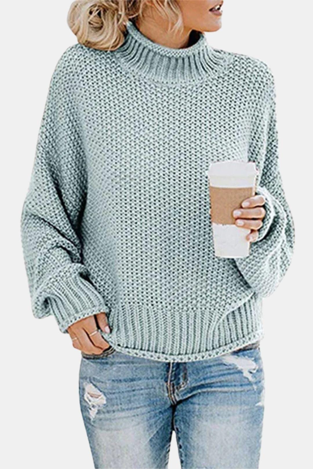 Chunky Turtleneck Sweater for Women