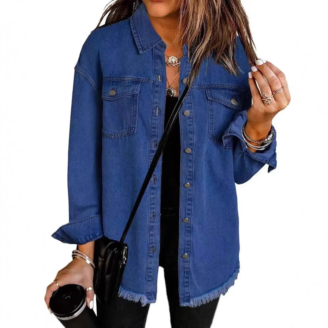 Denim Shirt Jacket for Women
