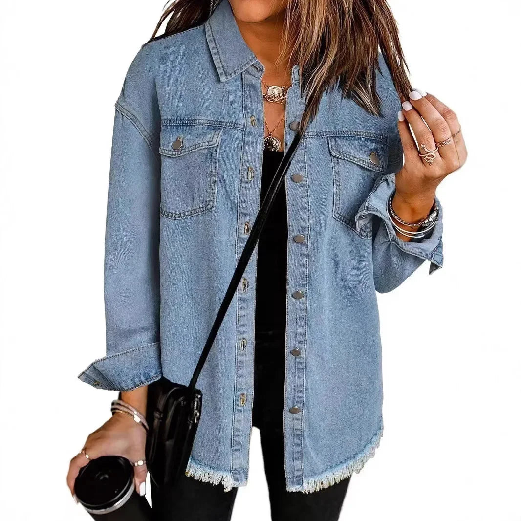 Denim Shirt Jacket for Women