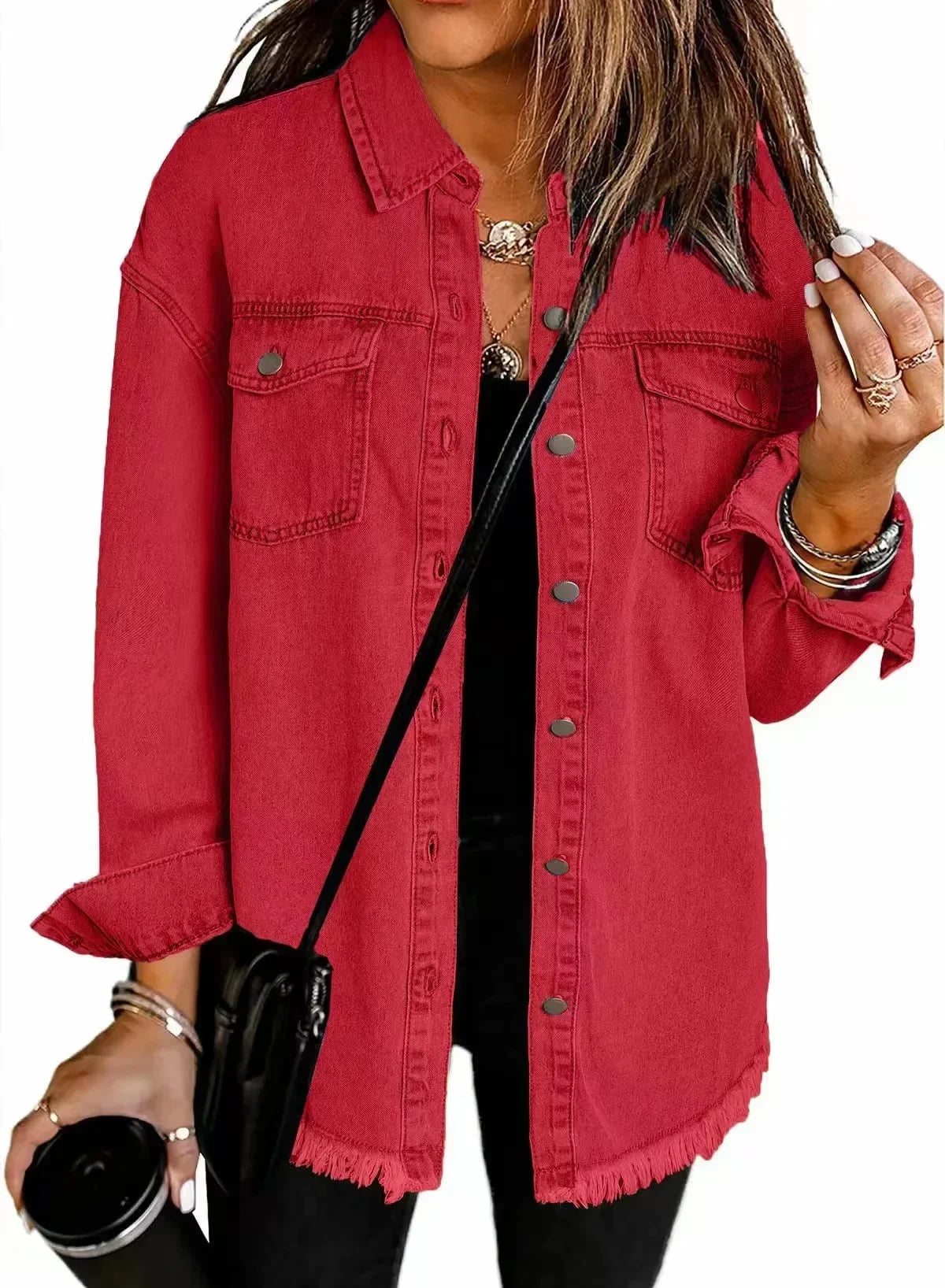 Denim Shirt Jacket for Women