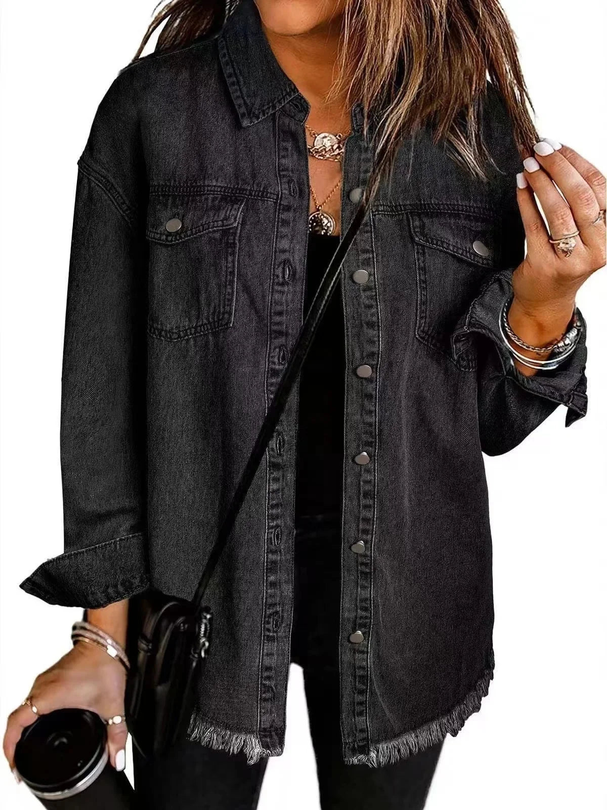 Denim Shirt Jacket for Women