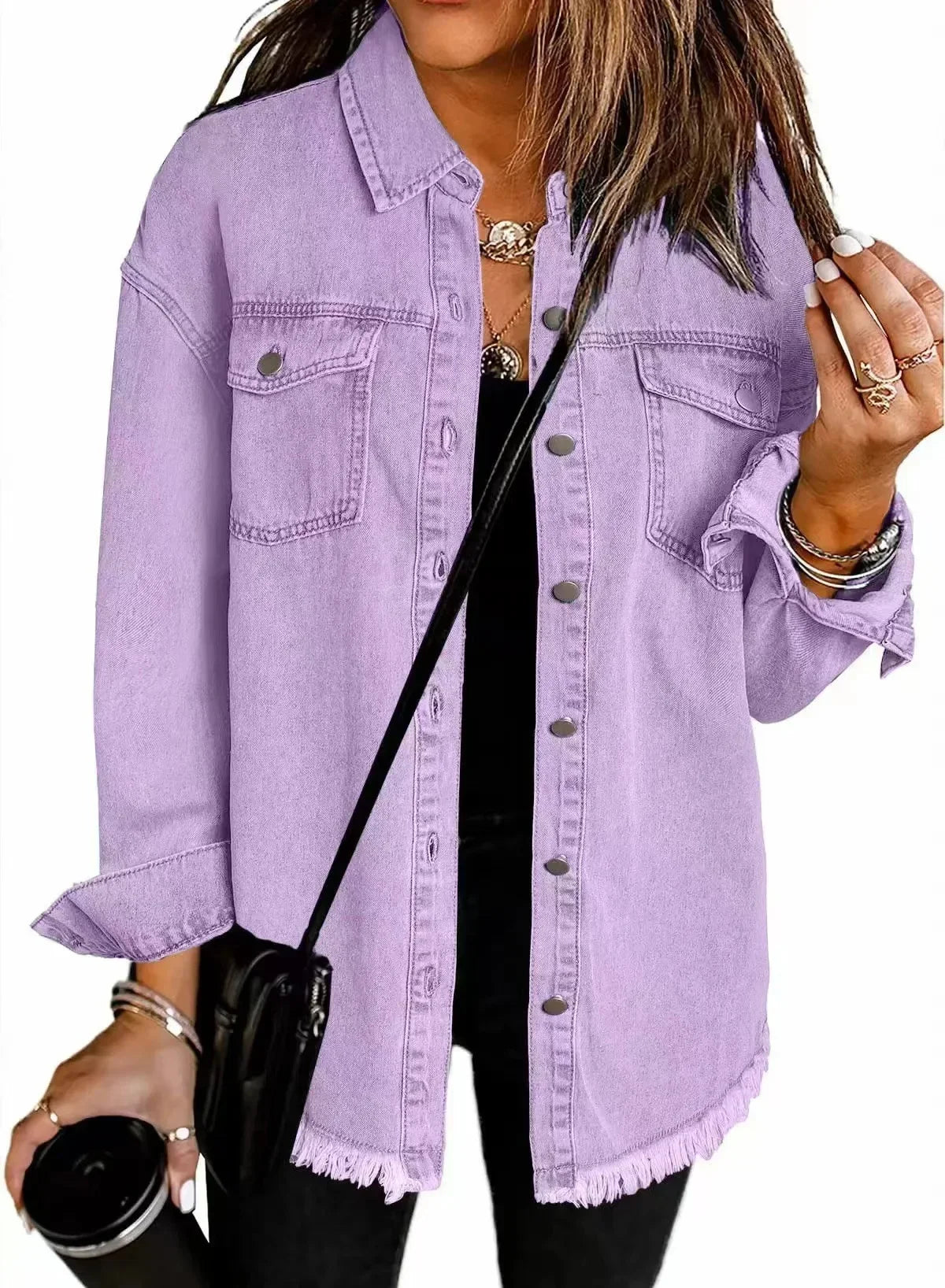 Denim Shirt Jacket for Women