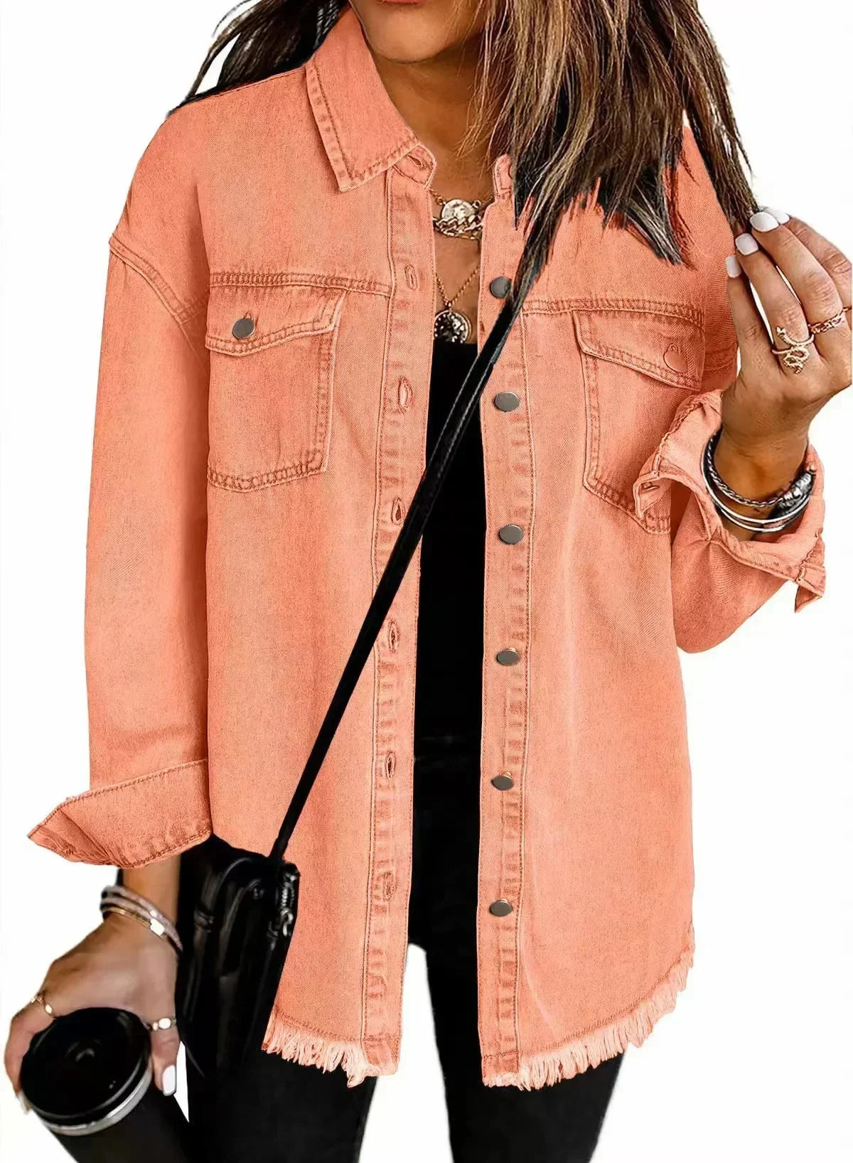 Denim Shirt Jacket for Women
