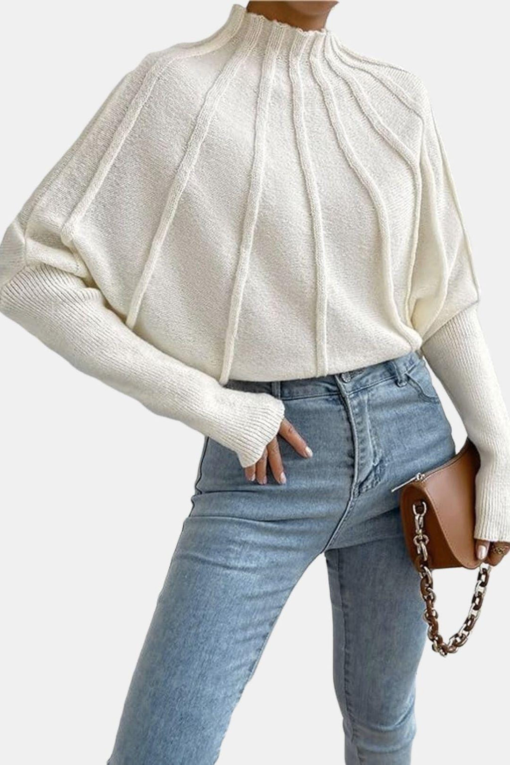 Dolman-Sleeve Sweater for Women