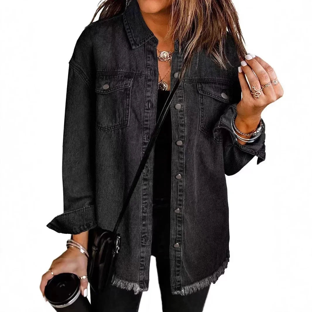 Denim Shirt Jacket for Women