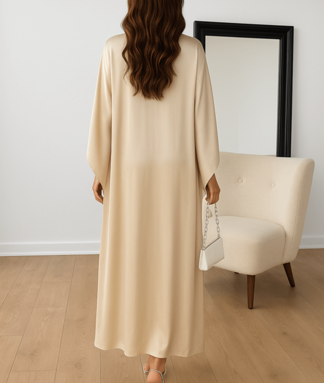 Draped Sleeve Maxi Dress for Women