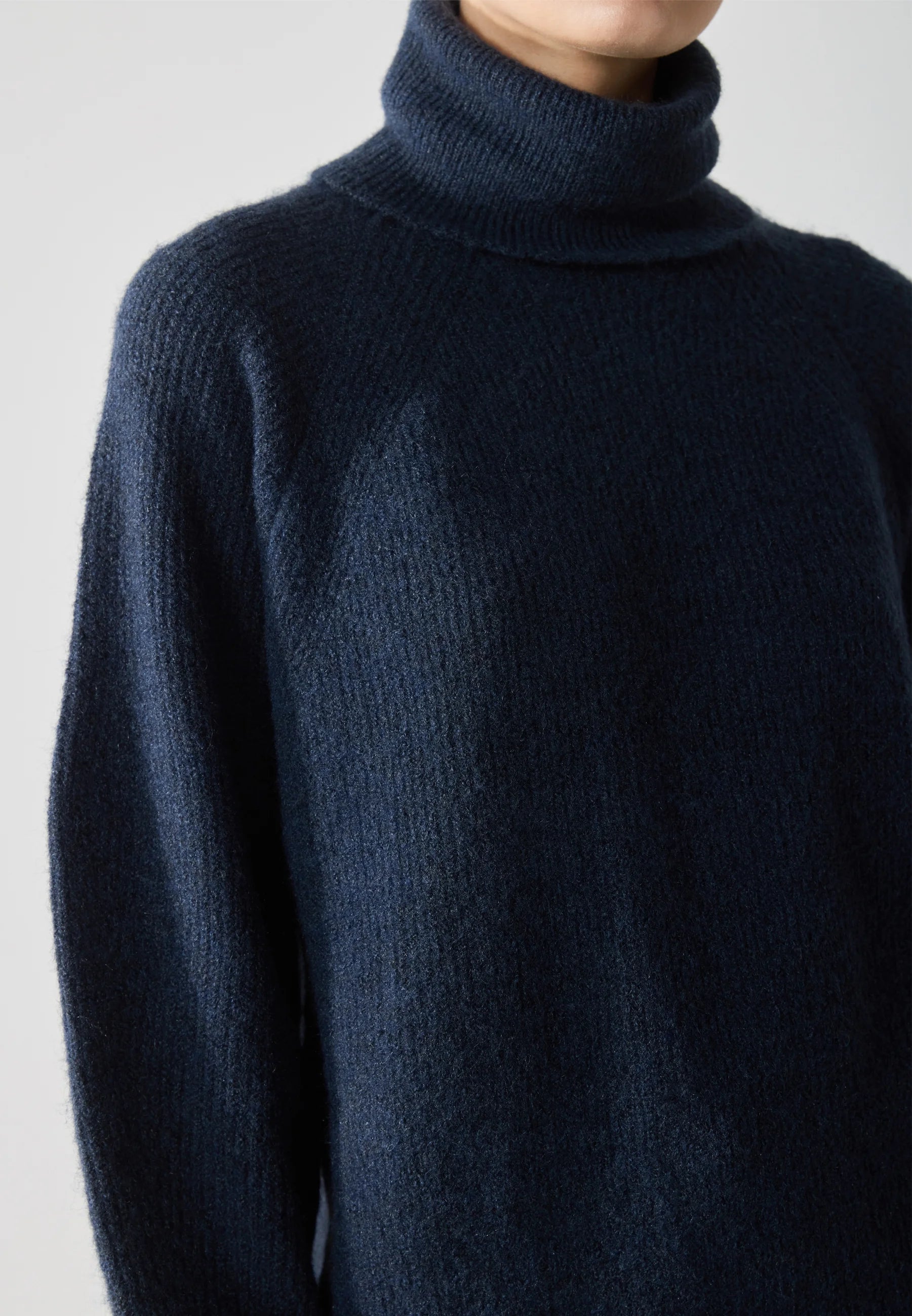 High Neck Solid Knit Sweater