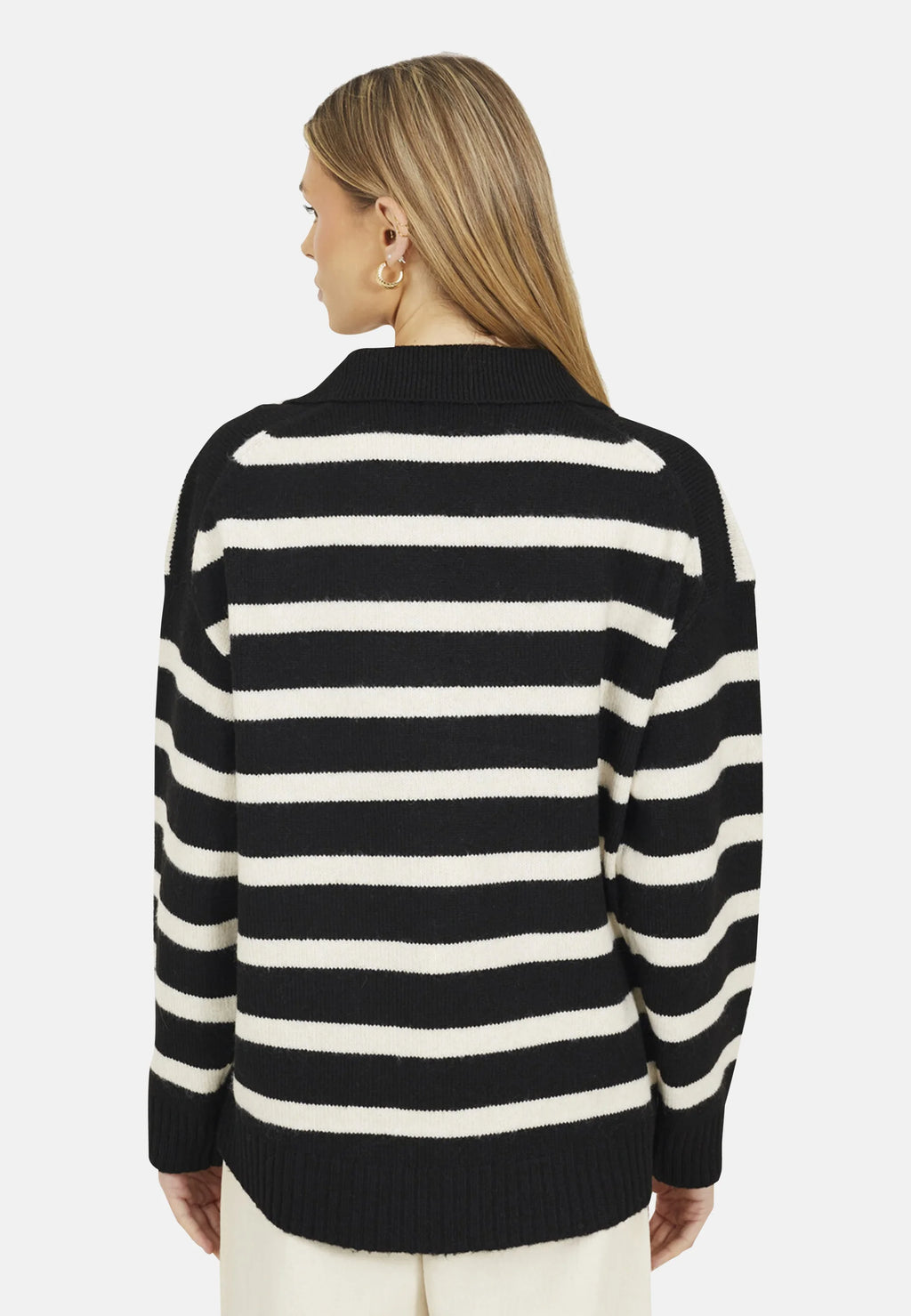 Striped Knit Sweater for Women