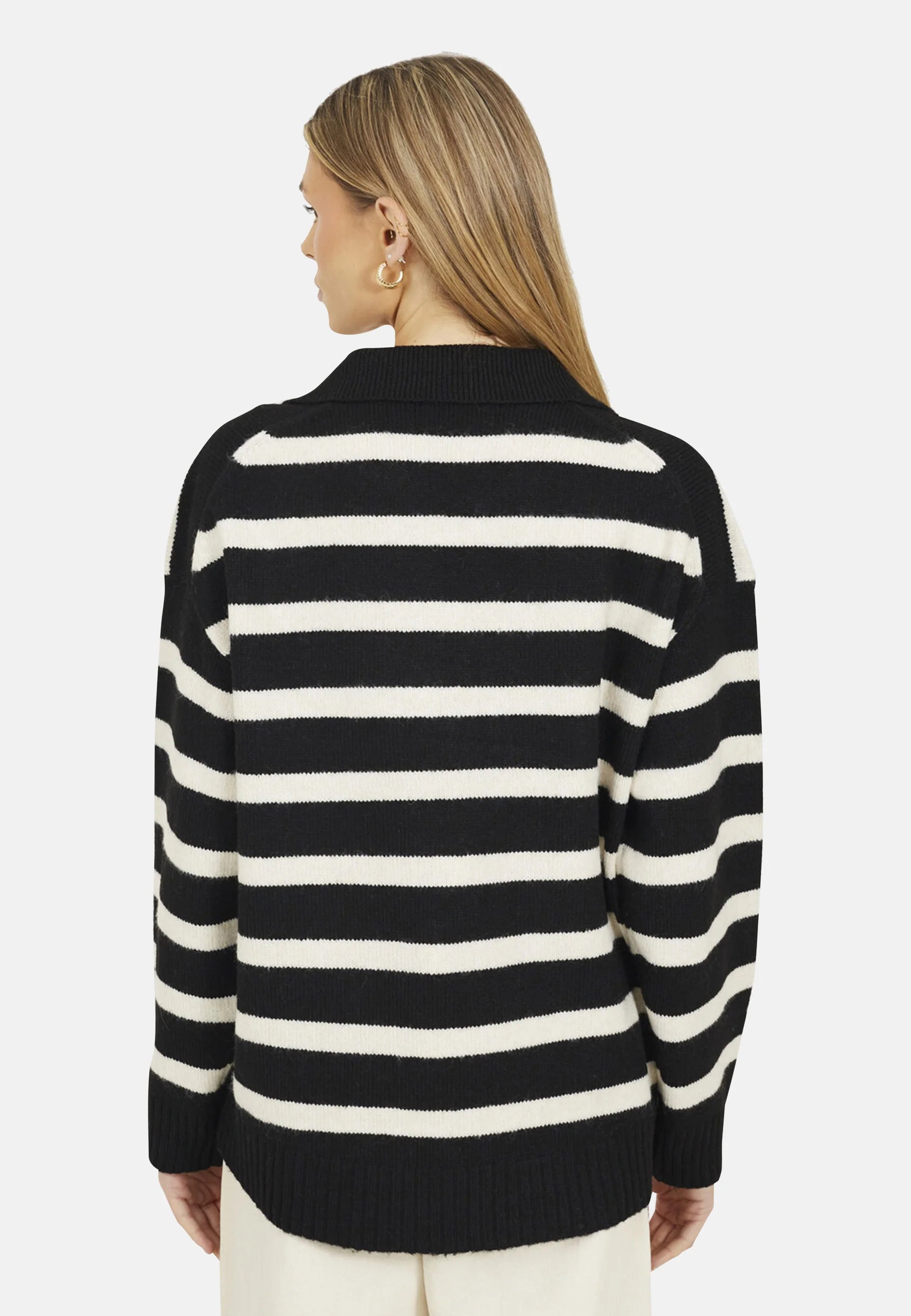 Striped Knit Sweater for Women