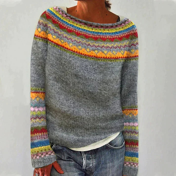 Ribbed Knit Pullover for Women