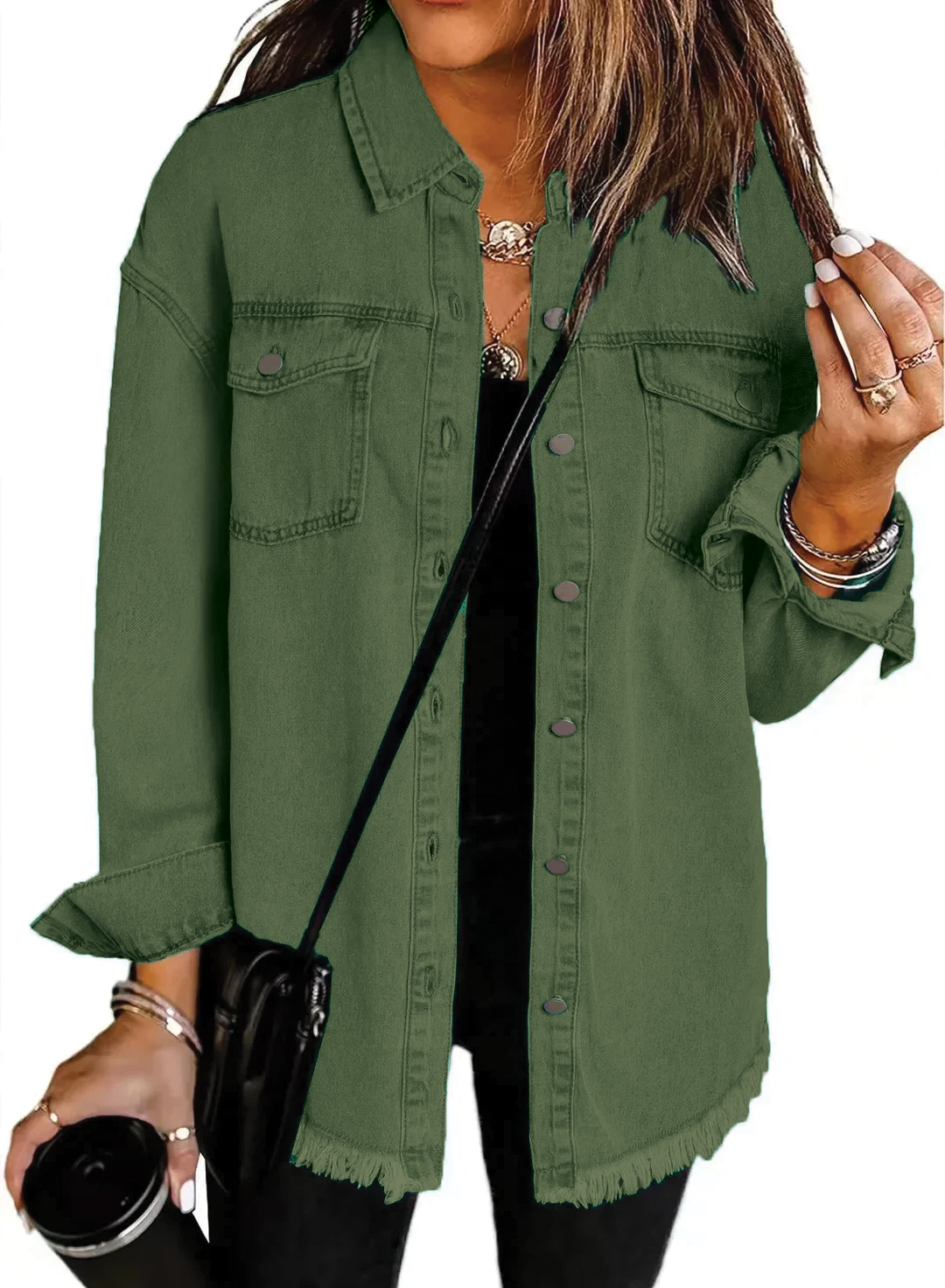 Denim Shirt Jacket for Women