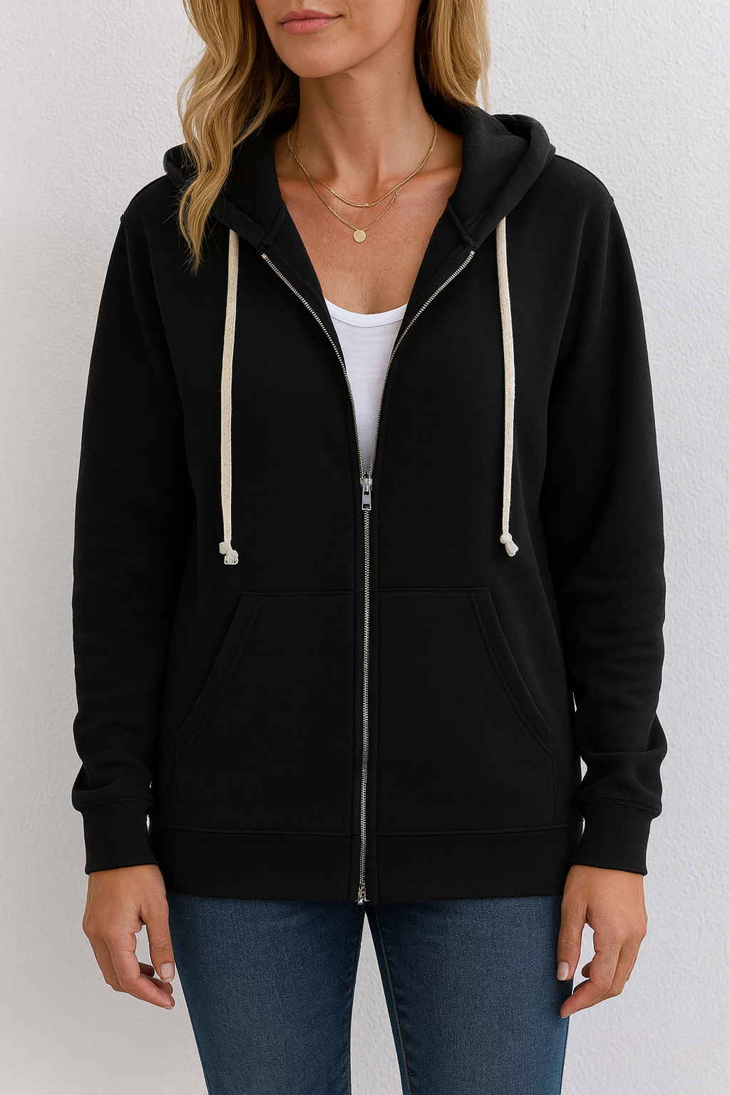 Longline Zip Hoodie for Women